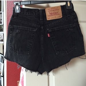 Black Vintage Levi denim shorts